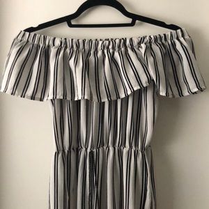 Beautiful striped off the shoulder jumpsuit